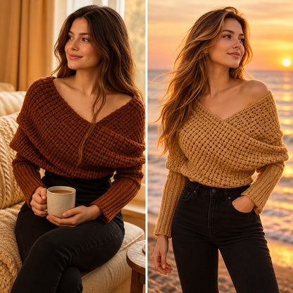 Sweater Scarf Crochet Pattern PDF – Beginner Wrap Shawl S/M–3XL