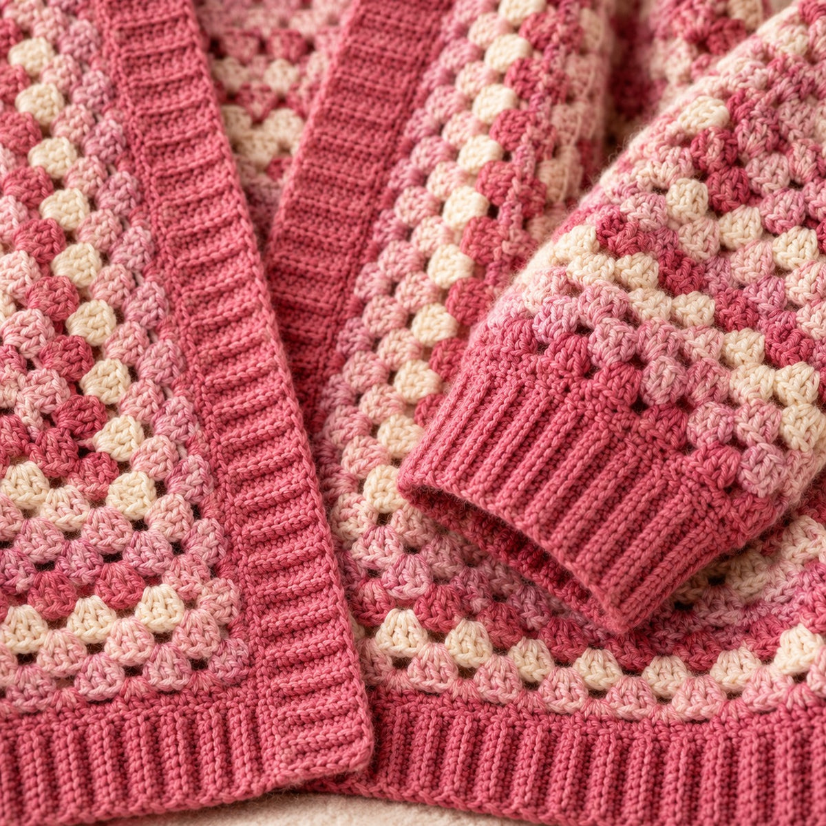 Granny Hexagon Cardigan Crochet Pattern PDF – XS–5XL Hexi Sweater