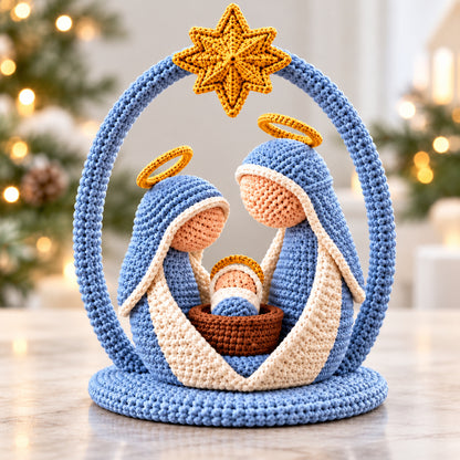 Crochet Nativity Pattern PDF – Holy Family Amigurumi Set + Video Tutorial