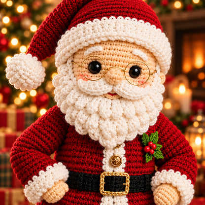 Santa & Mrs. Claus Crochet Pattern PDF – Christmas Amigurumi Doll Set