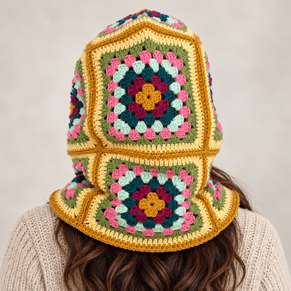 Granny Square Balaclava Crochet Pattern PDF – Beginner Adult Hood