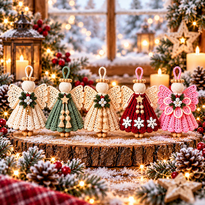 5 Crochet Angel Ornament Patterns Bundle PDF – Christmas Tree Decor