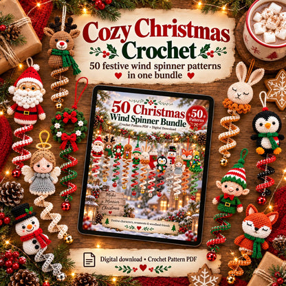 Christmas Wind Spinner Collection – 50 Crochet Pattern Bundle