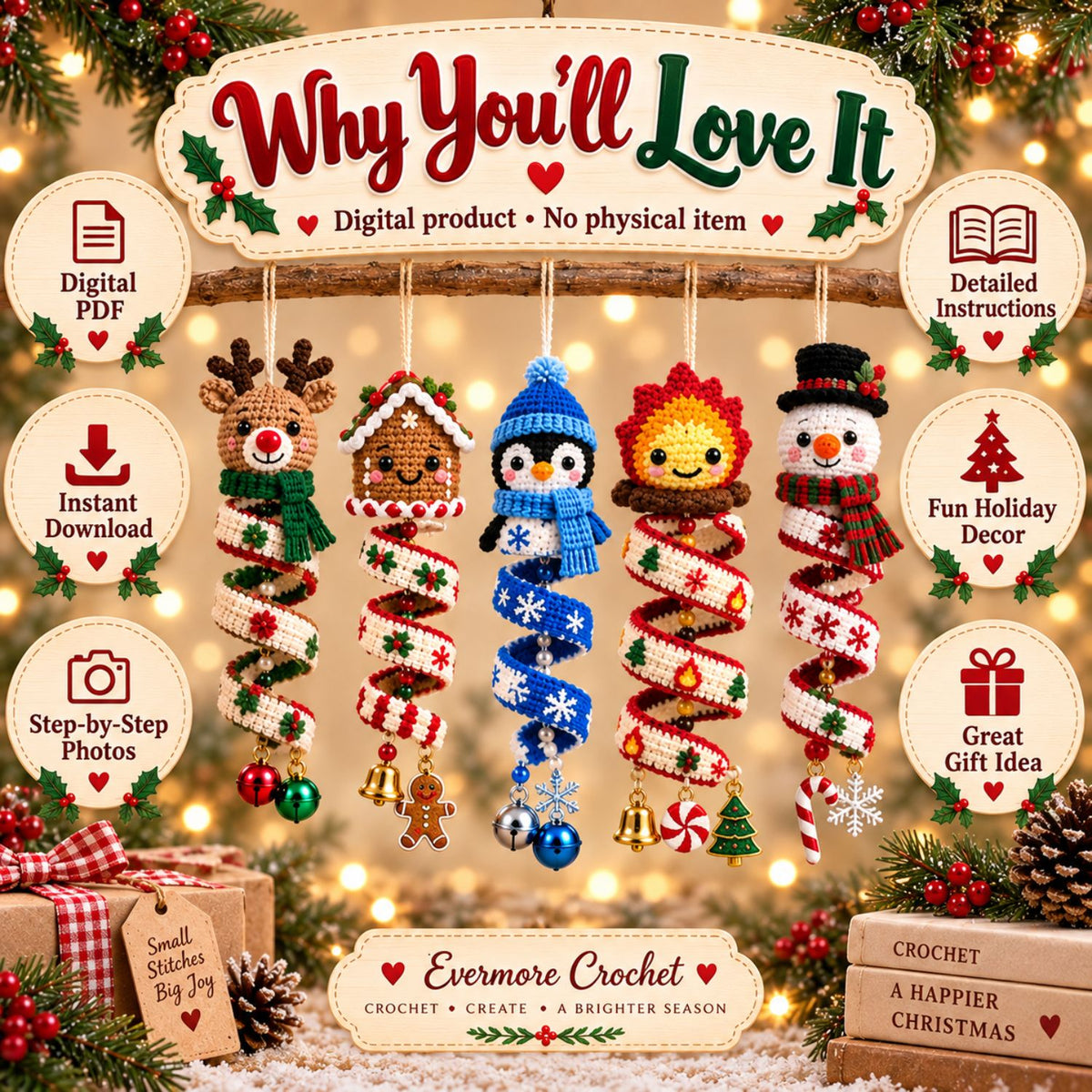 Cozy Christmas Spirals – 10+ Crochet Pattern Bundle PDF