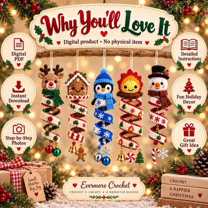 Cozy Christmas Spirals – 10+ Crochet Pattern Bundle PDF