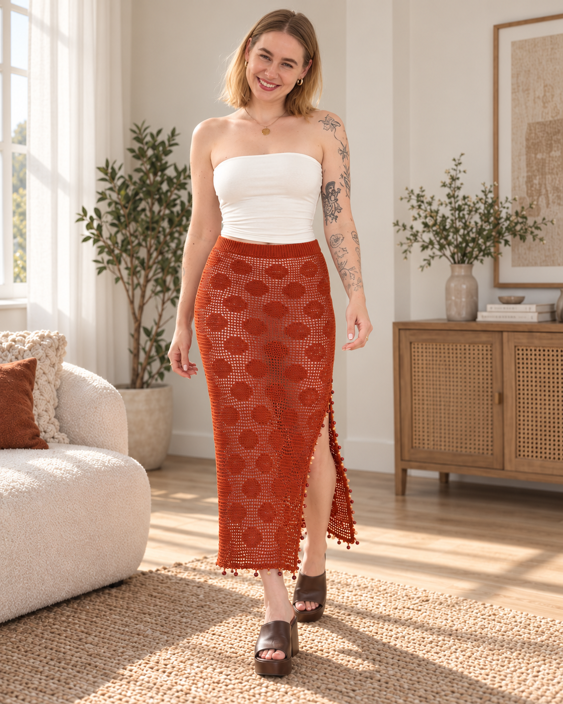 Sienna Polka Dot Maxi Skirt – PDF Crochet Pattern
