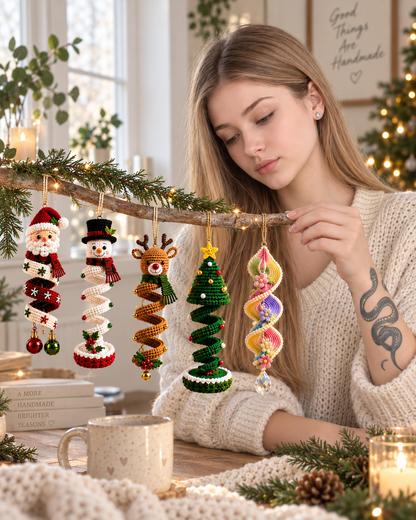 60+ Spiral Hanging Ornaments – Crochet Pattern Bundle