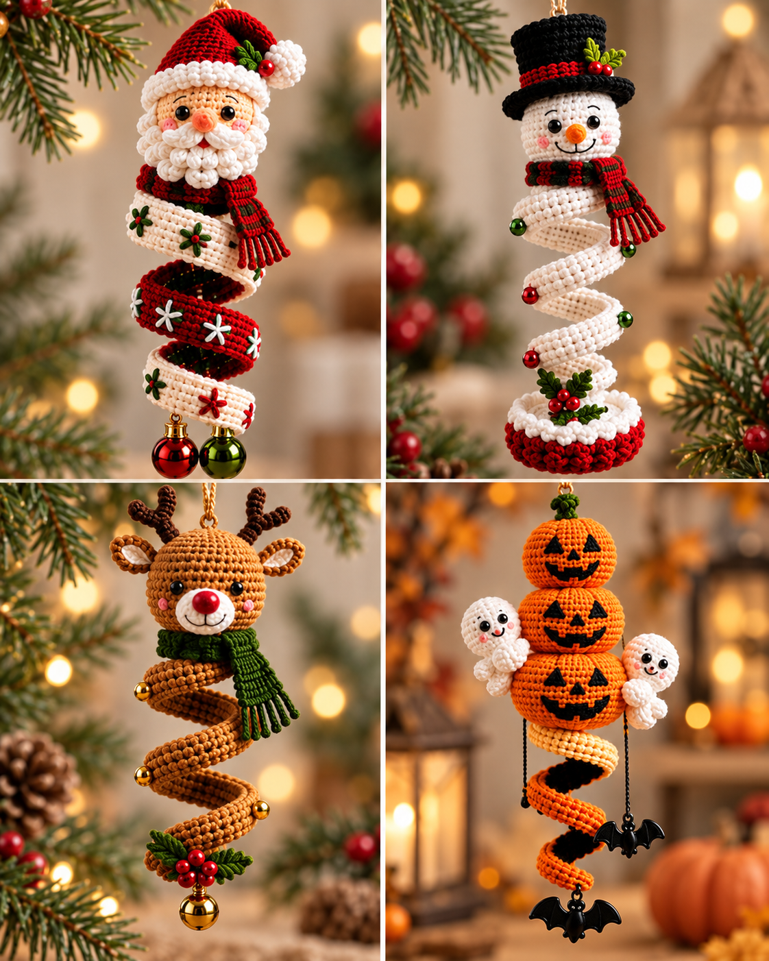 60+ Spiral Hanging Ornaments – Crochet Pattern Bundle