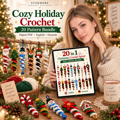 Christmas Spiral Collection – 20 Crochet Pattern Bundle