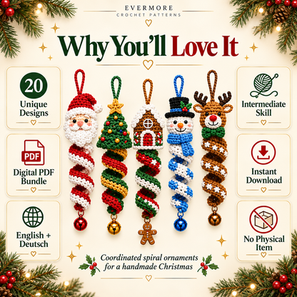 Christmas Spiral Collection – 20 Crochet Pattern Bundle