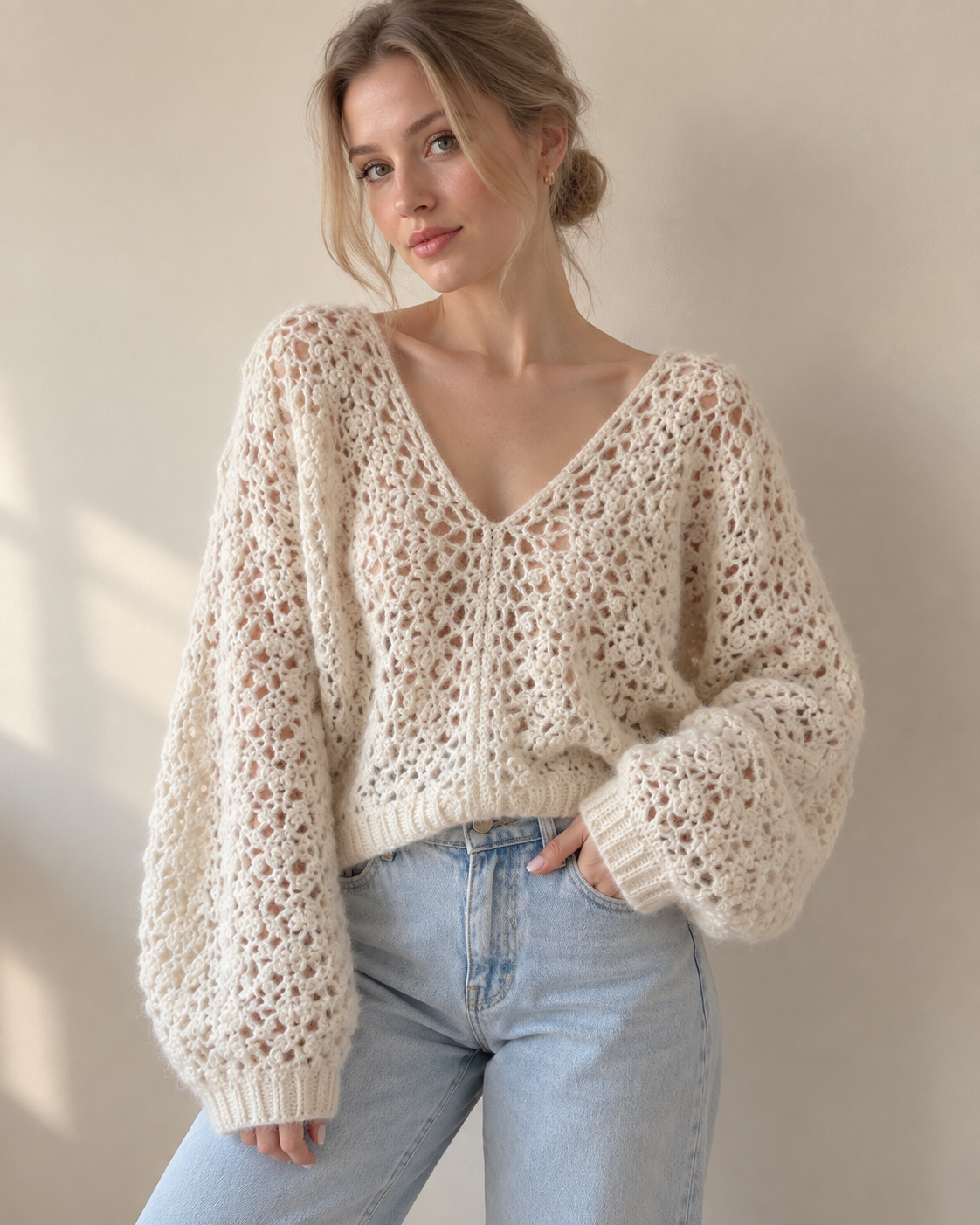 Luna Open Back Sweater – PDF Crochet Pattern