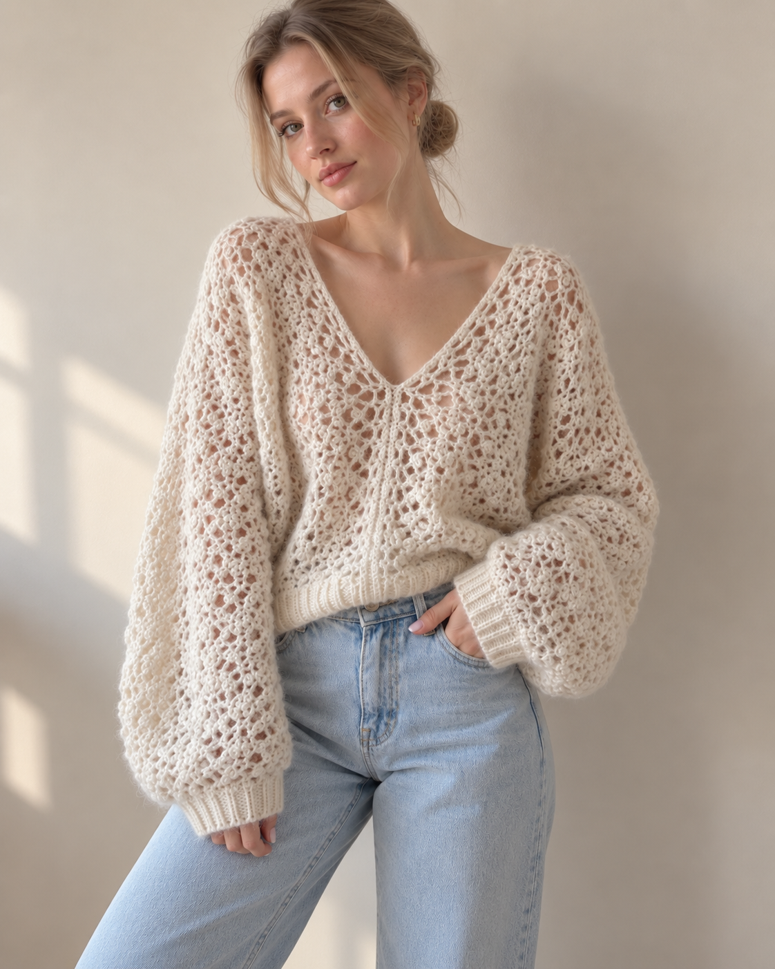 Luna Open Back Sweater – PDF Crochet Pattern