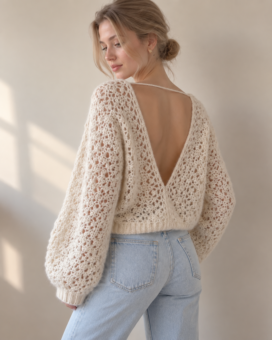 Luna Open Back Sweater – PDF Crochet Pattern