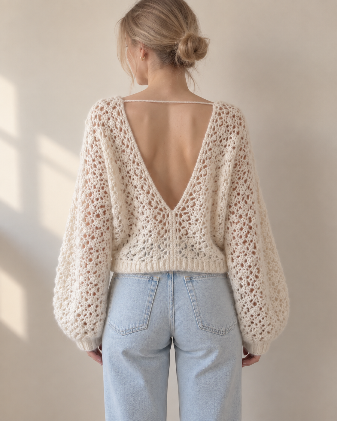 Luna Open Back Sweater – PDF Crochet Pattern