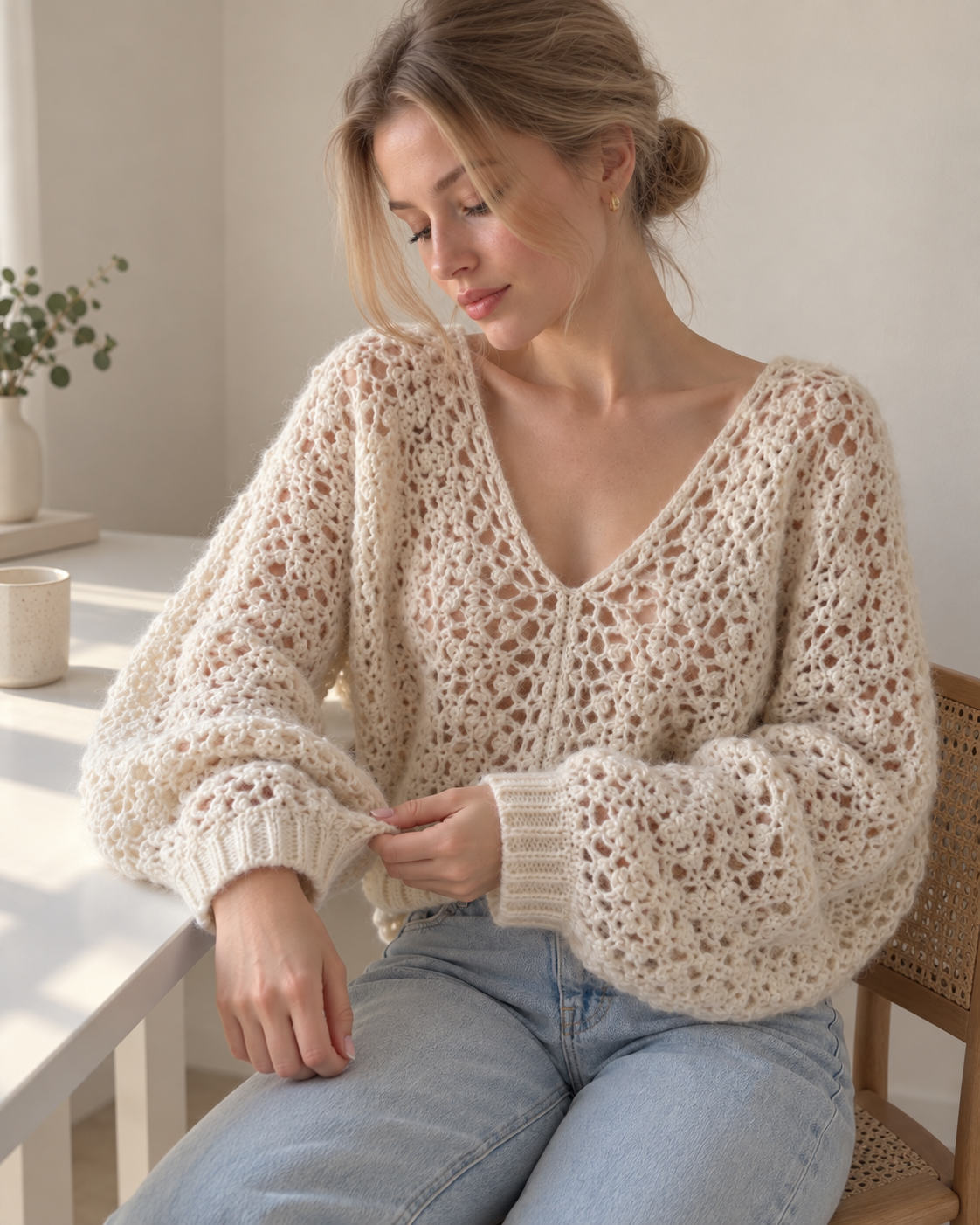 Luna Open Back Sweater – PDF Crochet Pattern