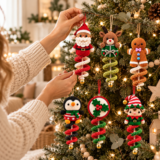 50 Christmas Crochet Wind Spinner Patterns Bundle | Digital PDF